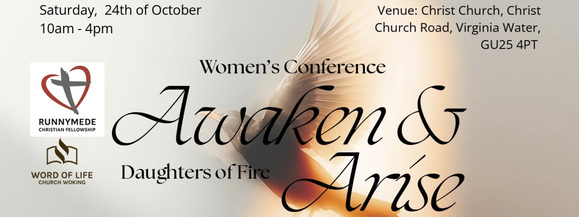 Our ladies' conference 24th October 2026
*   
**For an amazing day with Anne Calver and Kelley Hunt